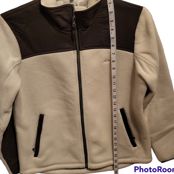 Athletics Work Women's Winter Jacket Size Small Cream and Brown Long Sleeves - Picture 8 of 13